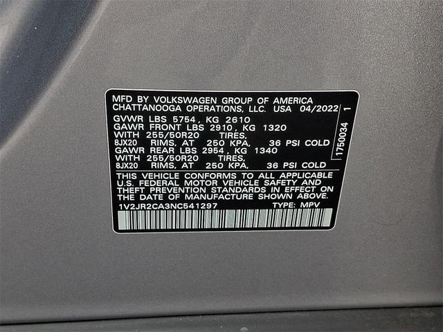 Photo of 2022 Pyrite Silver Metallic Volkswagen Atlas