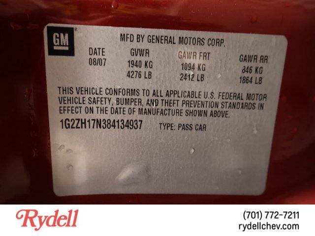 Photo of 2008 Performance Red Metallic Pontiac G6