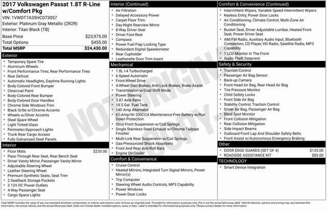 Photo of 2017 Platinum Gray Metallic Volkswagen Passat