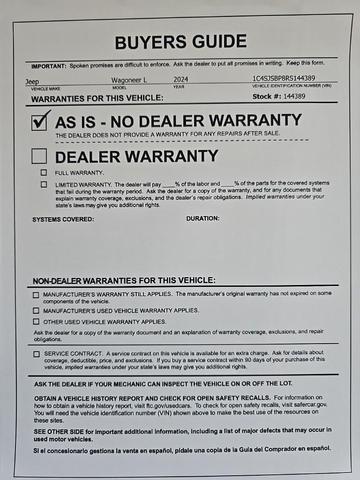 Photo of 2024 Diamond Black Crystal Pearlcoat Jeep Wagoneer L