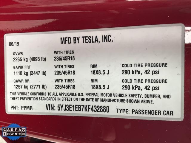 Photo of 2019 Red Multi-Coat Tesla Model 3