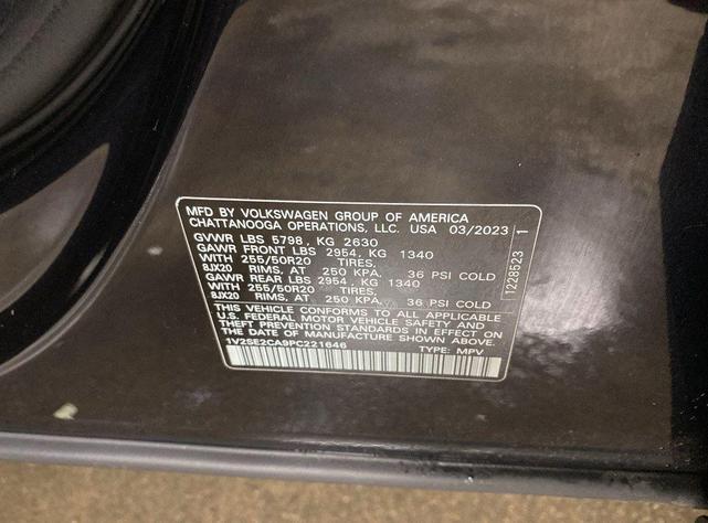 Photo of 2023 Deep Black Pearl Volkswagen Atlas Cross Sport