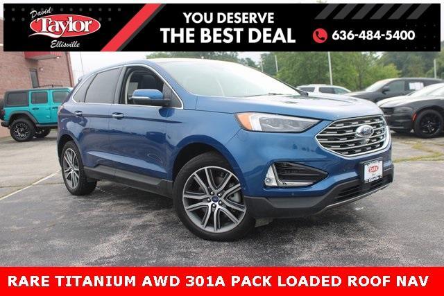 Photo of 2020 Atlas Blue Metallic Ford Edge