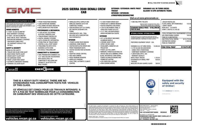 Photo of 2025 White Frost Tricoat GMC Sierra 3500