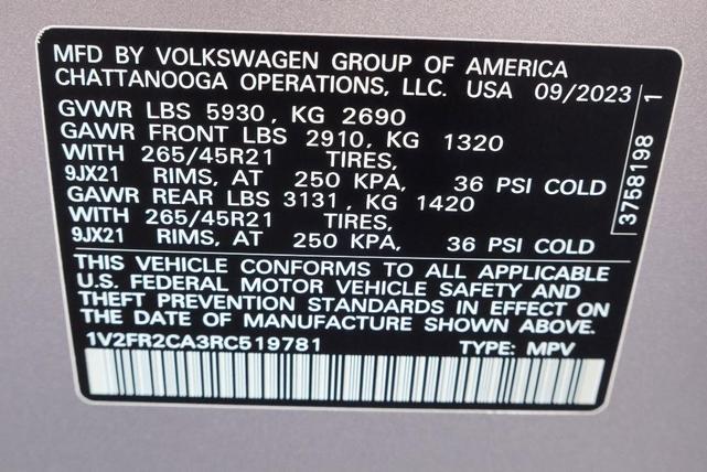 Photo of 2024 Silver Bird Metallic Volkswagen Atlas