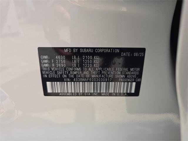 Photo of 2025 Crystal White Pearl Subaru Legacy