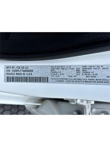 Photo of 2022 Bright White Clearcoat RAM 1500