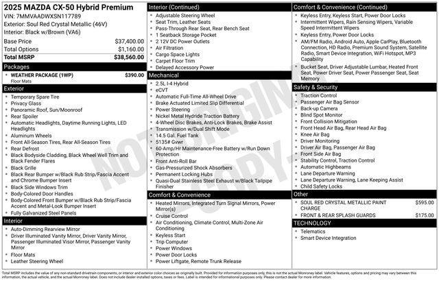 Photo of 2025 Red Crystal Mazda CX-50 Hybrid