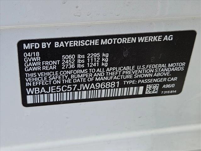 Photo of 2018 Mineral White Metallic BMW 540