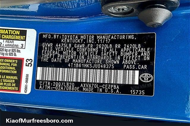 Photo of 2018 Blue Crush Metallic Toyota Camry