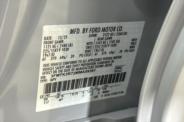 Photo of 2021 SPACE WHITE Ford Mustang Mach-E