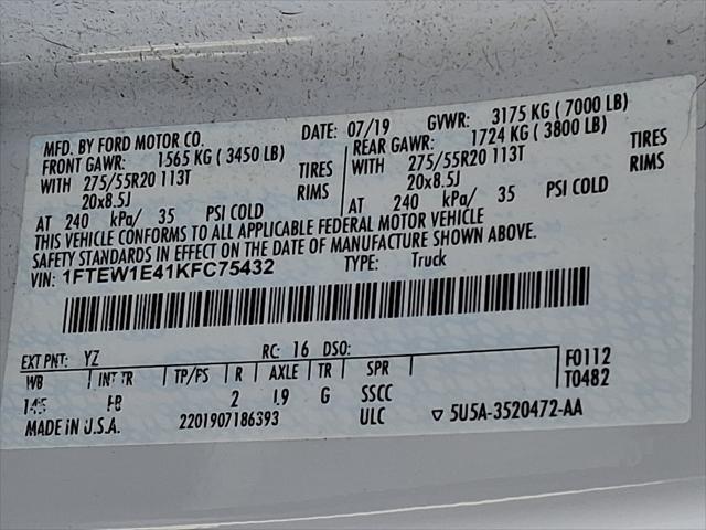 Photo of 2019 Oxford White - YZ Ford F-150