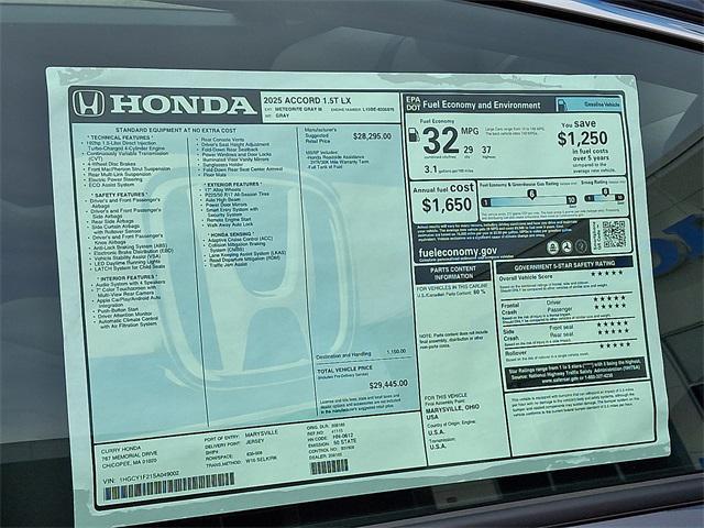 Photo of 2025 Gray Metallic Honda Accord