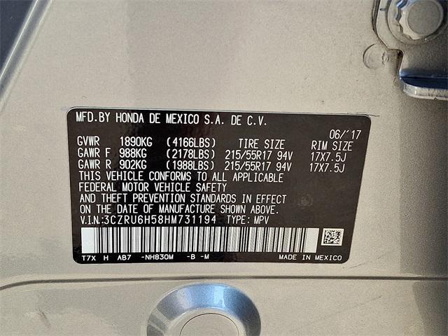 Photo of 2017 Lunar Silver Metallic Honda HR-V