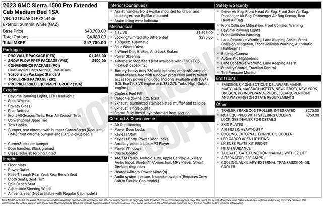 Photo of 2023 Summit White GMC Sierra 1500