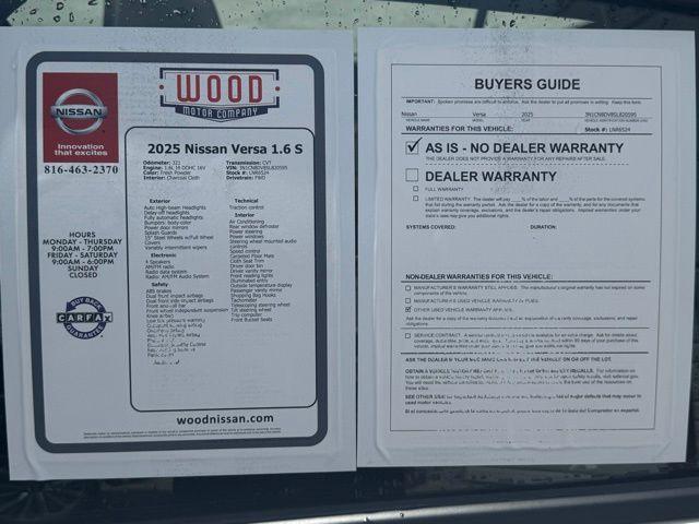 Photo of 2025 Cloud White Nissan Versa
