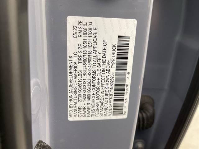 Photo of 2022 Sonic Gray Honda Ridgeline