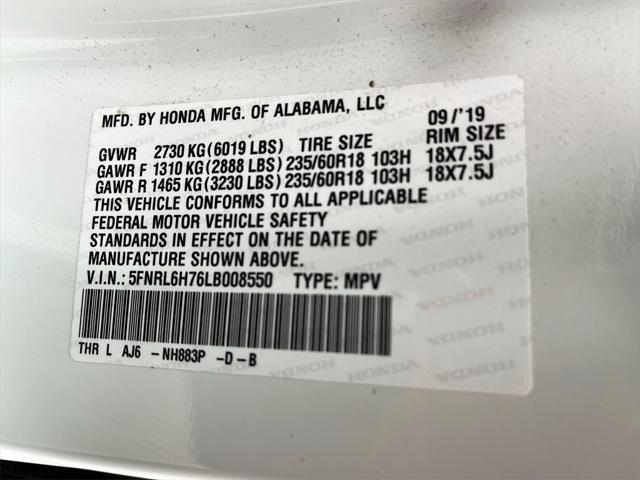 Photo of 2020 Platinum White Pearl Honda Odyssey