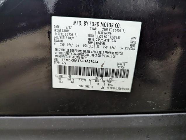 Photo of 2018 Black Ford Utility Police Interceptor