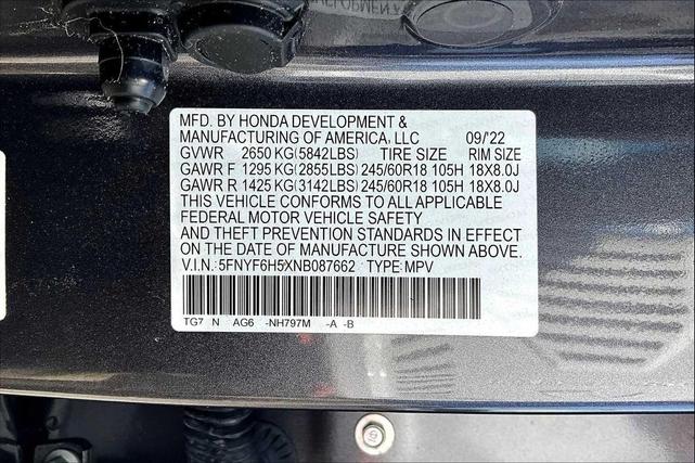 Photo of 2022 Modern Steel Metallic Honda Pilot