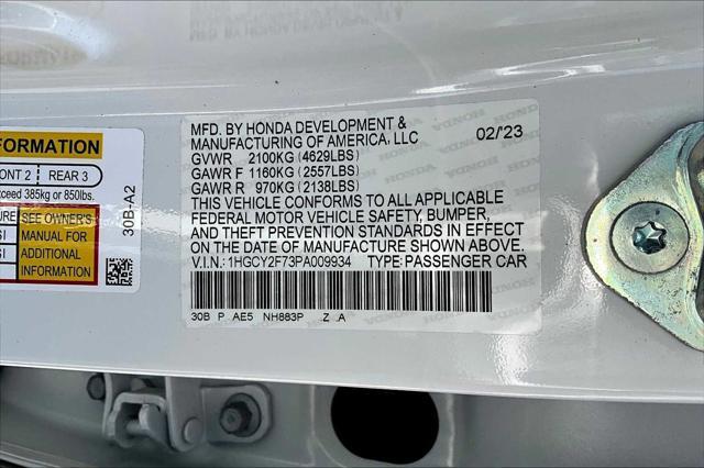 Photo of 2023 Platinum White Pearl Honda Accord Hybrid