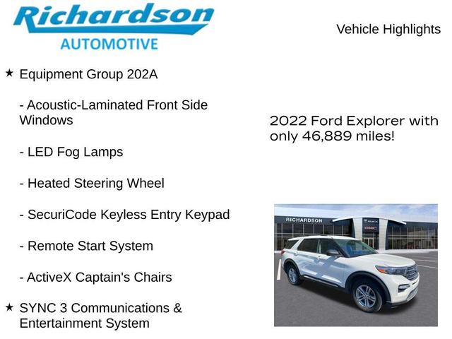 Photo of 2022 Star White Metallic Tri-Coat Ford Explorer
