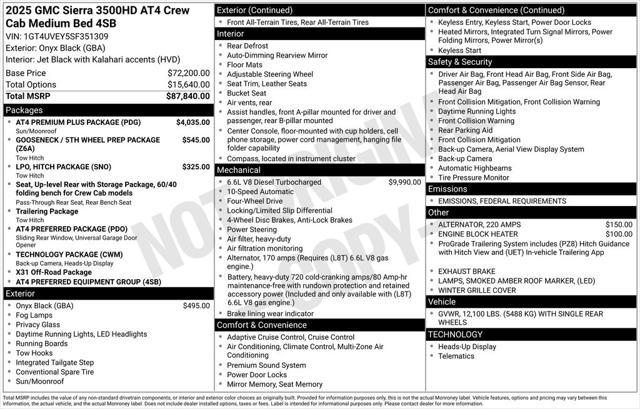 Photo of 2025 Onyx Black GMC Sierra 3500