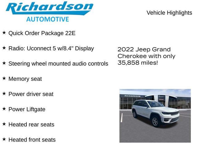Photo of 2022 Bright White Clearcoat Jeep Grand Cherokee