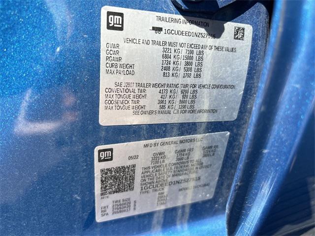 Photo of 2022 Glacier Blue Metallic Chevrolet Silverado 1500