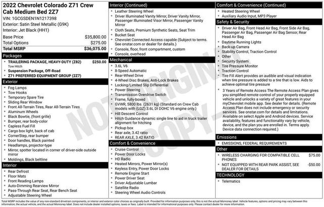 Photo of 2022 Satin Steel Metallic Chevrolet Colorado