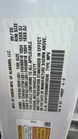 Photo of 2021 White Honda Pilot