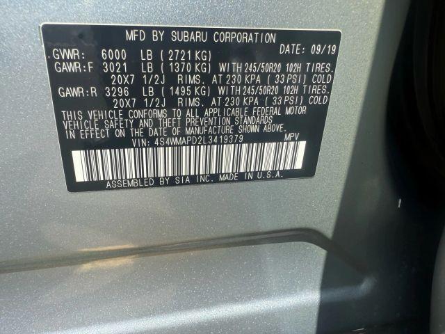 Photo of 2020 Ice Silver Metallic Subaru Ascent