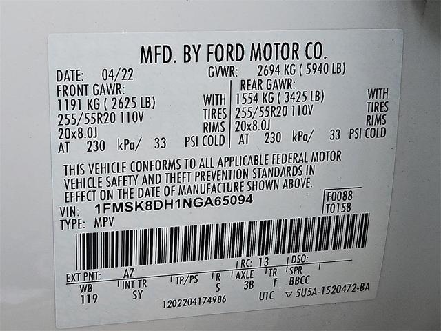 Photo of 2022 Star White Metallic Tri-Coat Ford Explorer