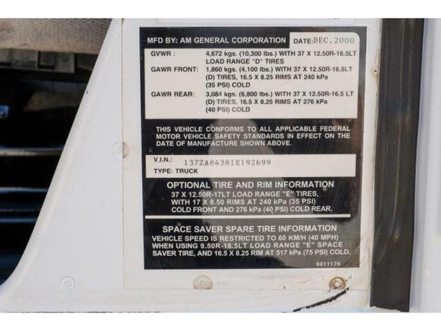Photo of 2001 Bright White Am General Hummer