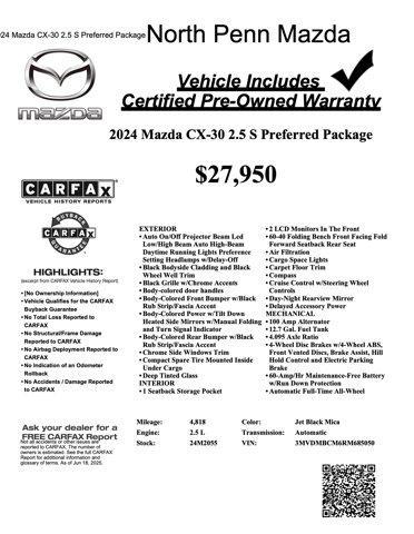 Photo of 2024 Jet Black Mica Mazda CX-30