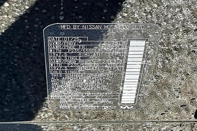 Photo of 2025 Black Obsidian INFINITI QX50