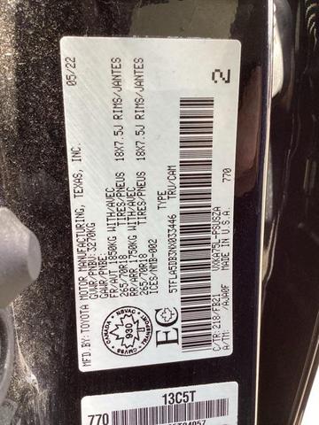 Photo of 2022 Black Toyota Tundra