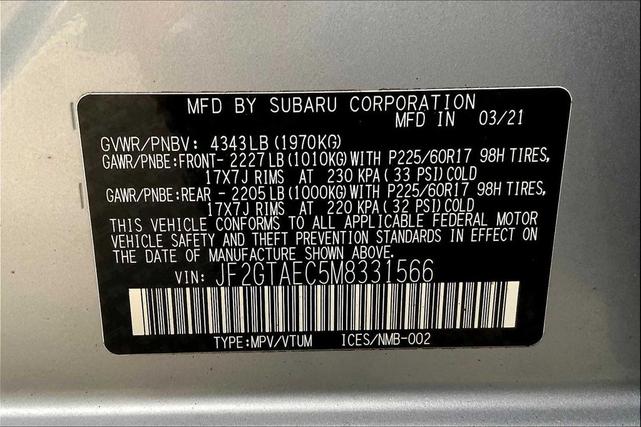 Photo of 2021 Ice Silver Metallic Subaru Crosstrek