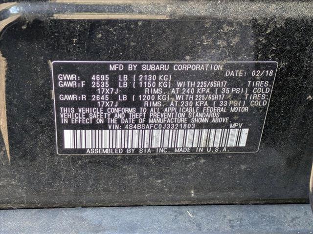 Photo of 2018 Crystal Black Silica Subaru Outback