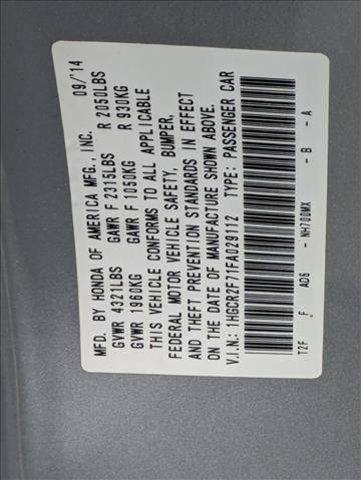 Photo of 2015 Alabaster Silver Metallic Honda Accord