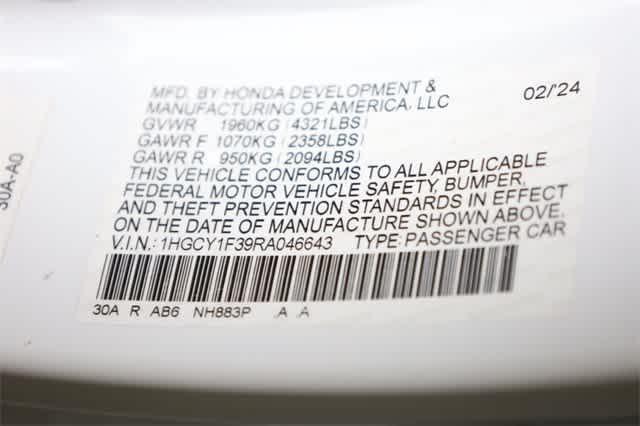 Photo of 2024 Platinum White Pearl Honda Accord