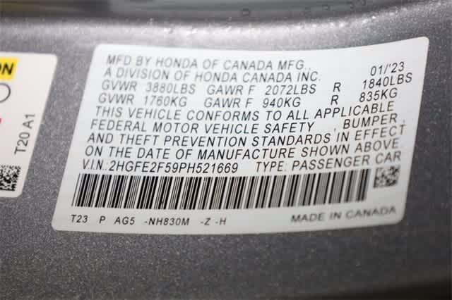Photo of 2023 Lunar Silver Metallic Honda Civic