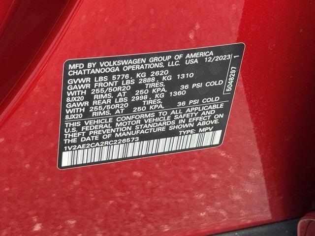 Photo of 2024 Aurora Red Metallic Volkswagen Atlas Cross Sport