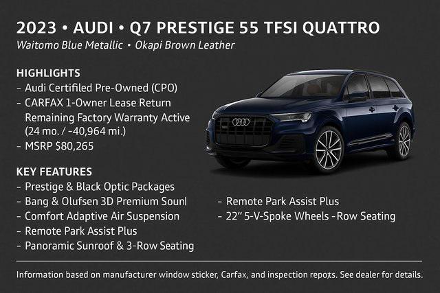Photo of 2023 Blue Metallic Audi Q7