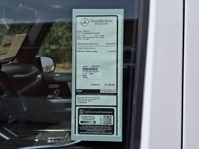 Photo of 2025 MANUFAKTUR Moonlight White Metallic Mercedes-Benz G-Class