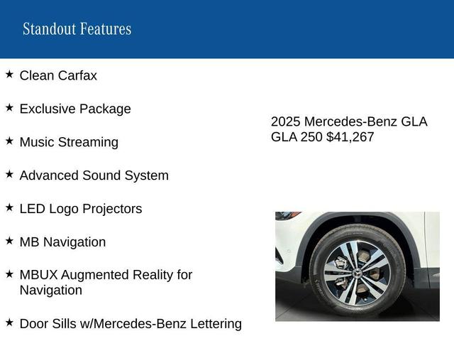 Photo of 2025 Polar White Mercedes-Benz GLA 250