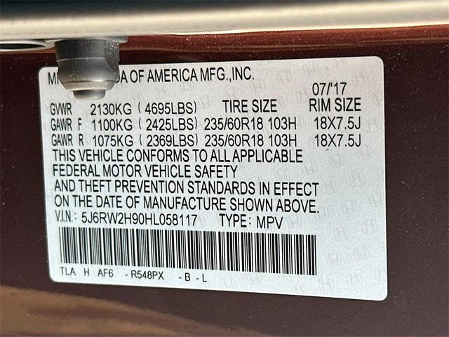 Photo of 2017 Basque Red Pearl II Honda CR-V