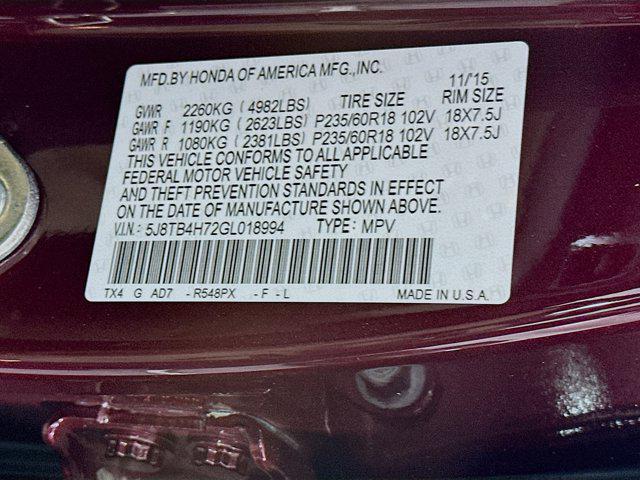 Photo of 2016 Basque Red Pearl II Acura RDX