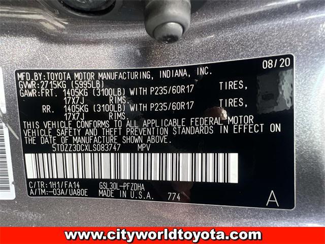 Photo of 2020 Predawn Gray Mica Toyota Sienna