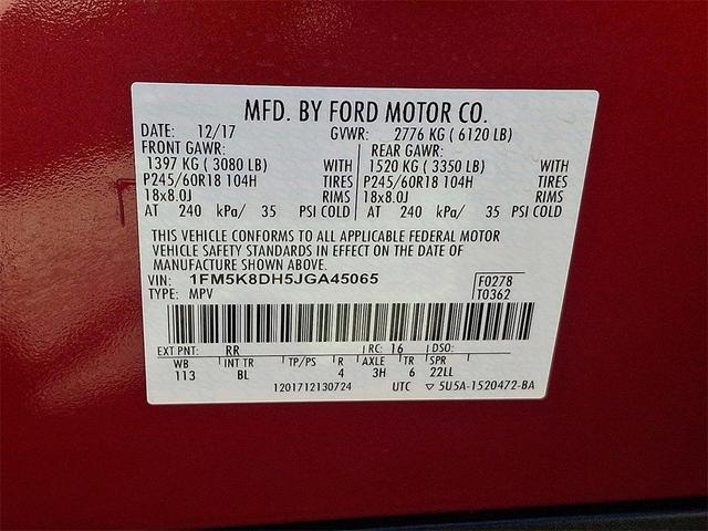 Photo of 2018 Red Ford Explorer